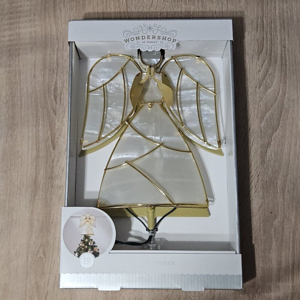 Wondershop at Target 10 Bulb Indoor Christmas Tree Topper Gold Shimmering Angel